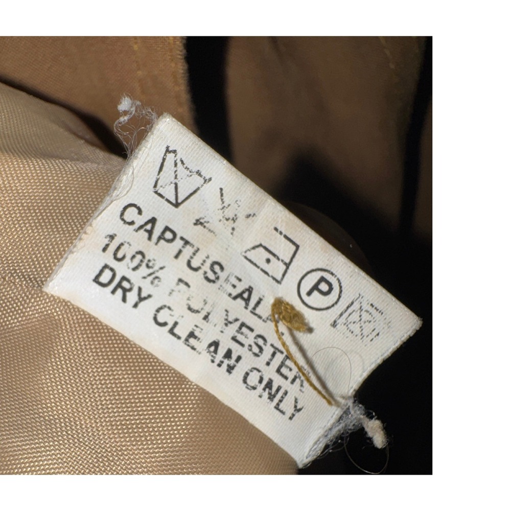 Vintage Y2K House of Art Collection Tan Faux Suede‎ Belted Trench Jacket - Picture 10 of 10